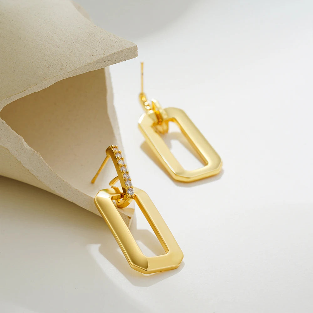 Classic Octagon cut Drop Earrings Classic Octagon cut Drop Earrings